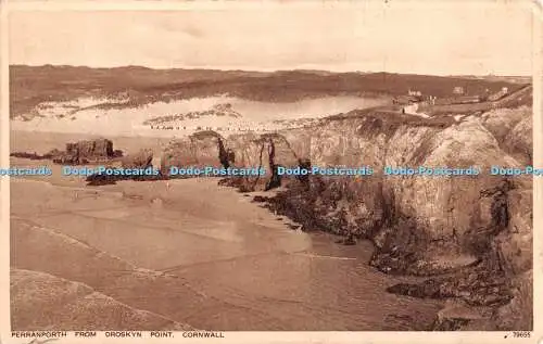 R371950 Cornwall Perranporth from Droskyn Point Photochrom