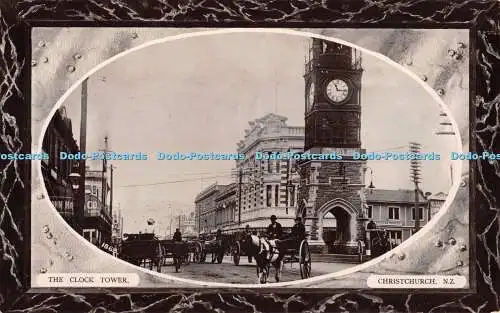 R371961 Christchurch N Z The Clock Tower F T Marble Opalette Series 1912