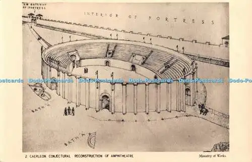 R371999 Caerleon Vermutung Rekonstruktion des Amphitheaters Werksministerium RP