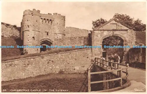 R363712 Carisbrooke Castle I.W. Das Tor. 55. J. Arthur Dixon. Ein monochromes 