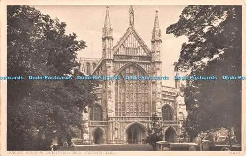 R372020 Winchester Cathedral West Front Postkarte