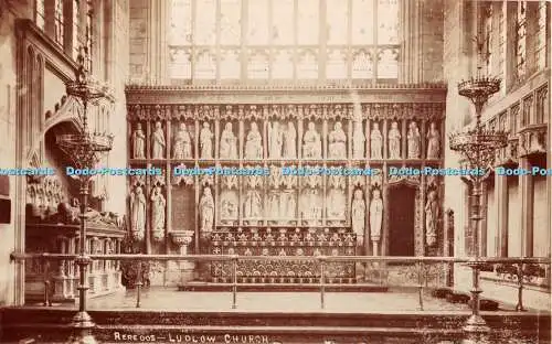 R372049 Ludlow Kirche Reredos Postkarte