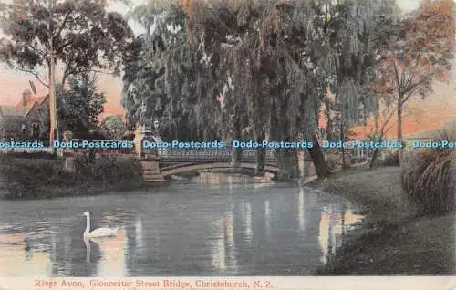 R372268 N Z Christchurch River Avon Gloucester Street Bridge Goldmedaille Serie N