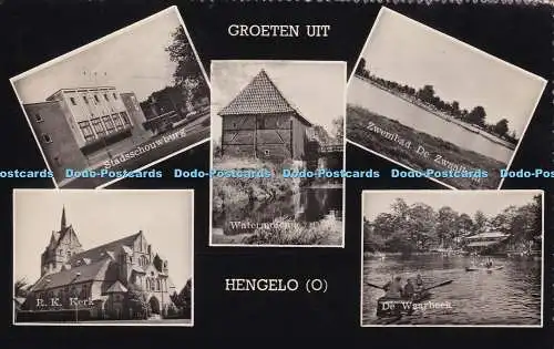 R372450 Groeten Uit Hengelo Watermolen De Waarbeek R K Kerk Hema Multi View 1956