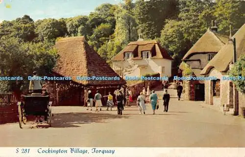 R374088 S281 Cockington Village Torquay Greaves Gravure D H Greaves