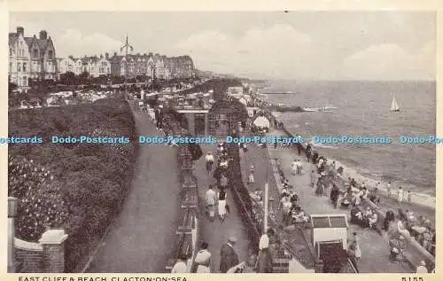 R372534 East Cliff and Beach Clacton On Sea 5155 P H Parsons 1952