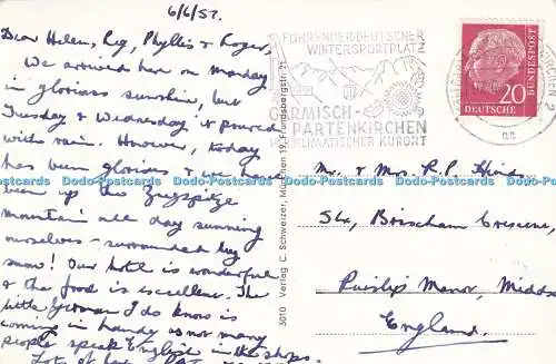 R372793 Garmisch Fruhlingstrasse mit Waxensteinen 3010 C Schweizer 1957