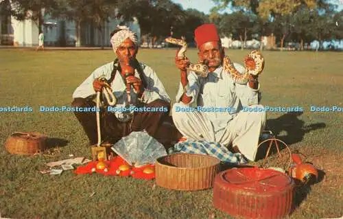 R374417 Indian Snake Charmers Singapur Malayan Color Views 18956