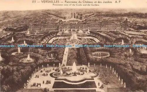 R376149 Versailles Panoramablick auf das Schloss und die Gärten A Papeghin 1925