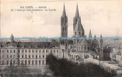 R376196 Caen Abside de l Abbaye aux hommes Le Lycee 1926