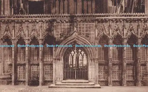 R373117 Lincoln Cathedral Choir Screen F Frith and Co No 25645