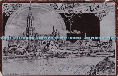 R373177 Gruss Aus Ulm A D J G Mayer 1900