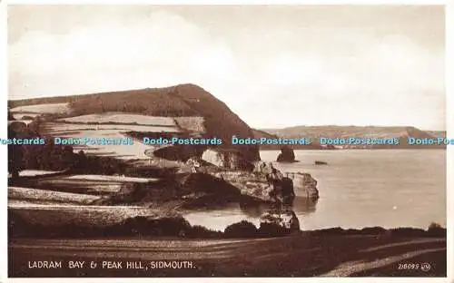 R376287 Sidmouth Ladram Bay and Peak Hill Valentine Photo Brown