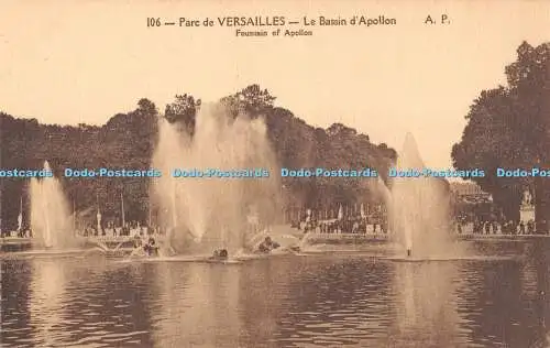 R376307 Parc de Versailles Brunnen von Apollon A Papeghin 1924