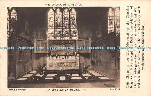 R376343 Chester The Chapel of St George In Chester Cathedral Chidley Foto 1942