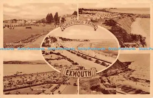 R376383 Grüße aus Exmouth Esplanade Sandy Bay Orcombe Point M und L Nationa