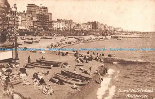 R376443 Brighton Grand Hotel and Beach J Welch 1922