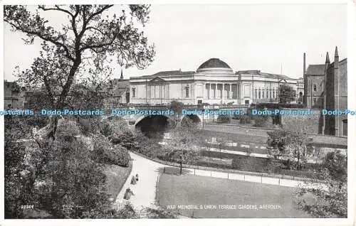 R376493 Aberdeen War Memorial and Union Terrace Gardens Valentine Silveresque