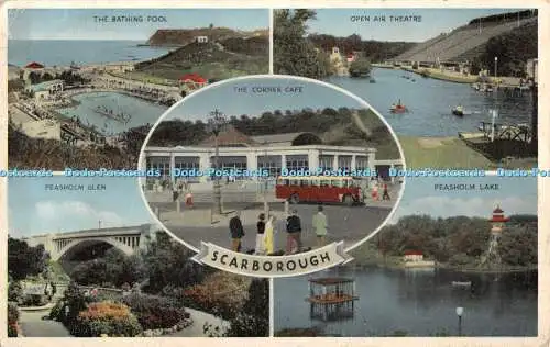 R376500 Scarborough The Bathing Pool Open Air Theatre E T W Dennis Multi View 19