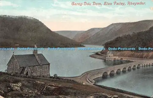 R376540 Rhayader Elan Valley Gareg Ddu Dam Valentines Serie 1926