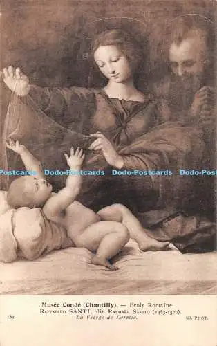 R378218 Musee Conde Chantilly Ecole Romaine Raffaello Santi La Vierge de Lorette