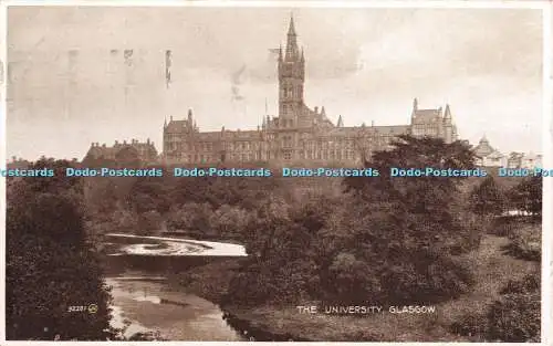 R376570 Glasgow The University Valentine Photo Brown Series 1926