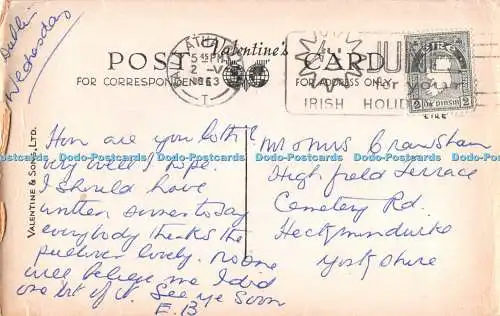 R376577 A Home in Old Ireland Valentine Postkarte 1963