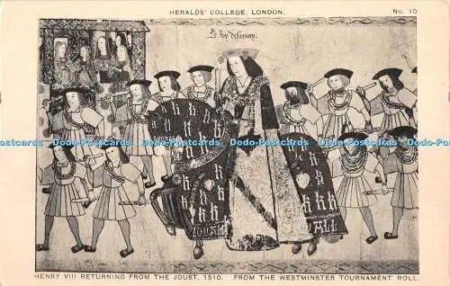 R376596 London Heralds College Henry VIII Rückkehr vom Turnier aus dem Westen