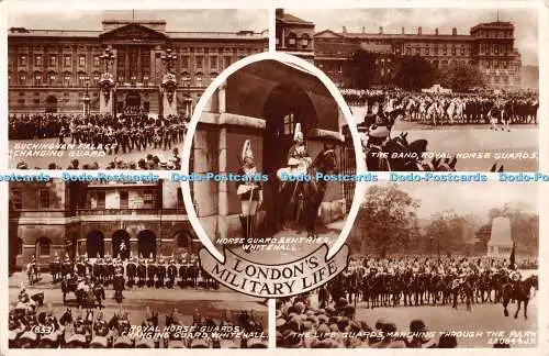 R376601 London Military Life The Band Royal Horse Guards Valentine RP Multi View