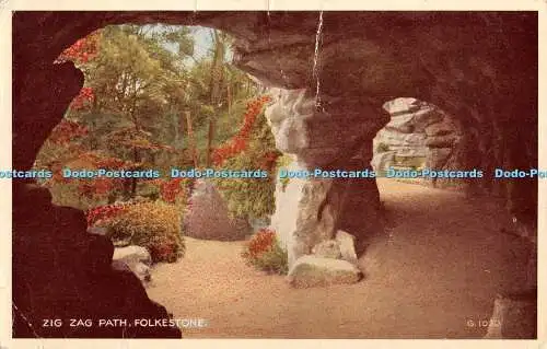 R375098 Zick Zack Path Folkestone G 1020 Valentines Carbo Colour 1958