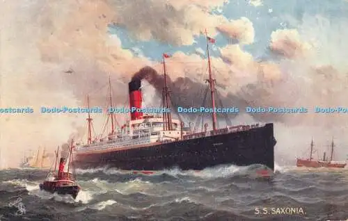 R373577 S Saxonia Celebrated Liners The Cunard Tuck Oilette 9106