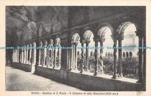 R373603 Roma Basilica di S Paolo Il Chiostro di stile Bizantino XIII sec STA 382