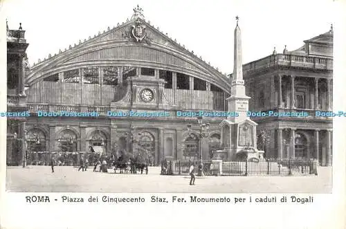 R373652 Roma Piazza dei Cinquecento Staz Fer Monumento per i caduti di Dogali