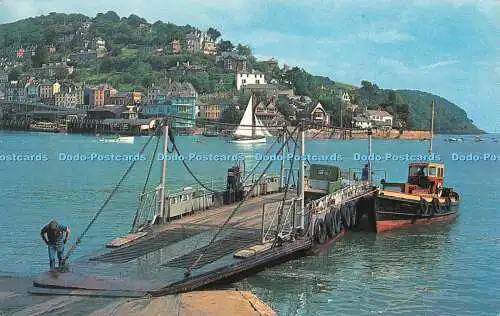 R373702 Fähre auf dem Fluss Dart Dartmouth WHS 407 C J Nicholas AIBP Plastichrome