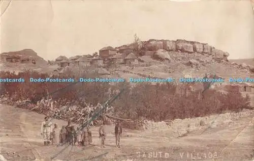 R373714 Basuto Dorf alte Fotografie Postkarte