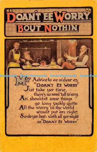 R378514 Doantee Worry Bout Nothin Post Card