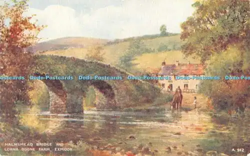 R375519 Malmsmead Bridge and Lorna Doone Farm Exmoor A 912 Art Colour Brian Gera