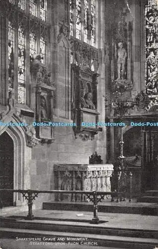 R378696 Shakespeare Grab und Denkmal Stratford Upon Avon Church Hood and Co