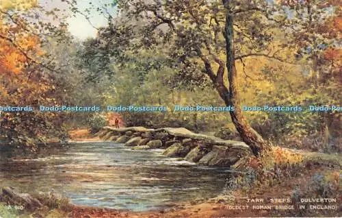 R375594 A 910 Tarr Steps Dulverton älteste römische Brücke Englands Kunstfarbe Bri