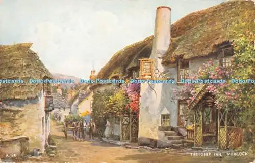 R375597 A 911 The Ship Inn Porlock Kunstfarbe 1242V Stil Brian Gerald Valentine