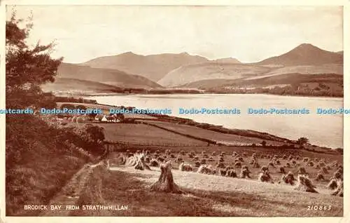 R380119 Brodick Bay from Strathwhillan Valentine Phototype 1954