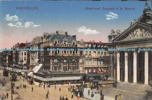 R375599 Bruxelles Boulevard Anspach et la Bourse B Br Ed