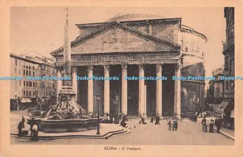 R380128 Roma Il Panteon E G D V Postkarte