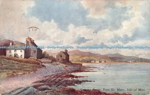 R374010 Gansey Point Port St Mary Isle of Man C W Faulkner Series No 525C 1905
