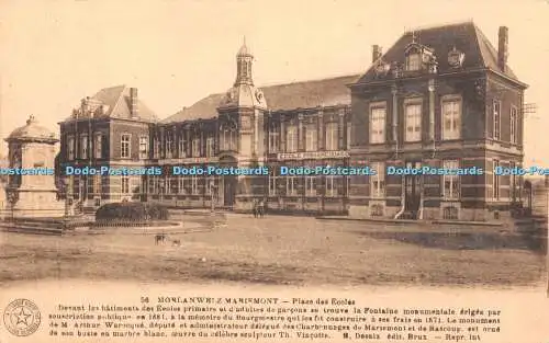 R375757 56 Morlanwelz Mariemont Place des Ecoles E Desaix La Belgique Historique