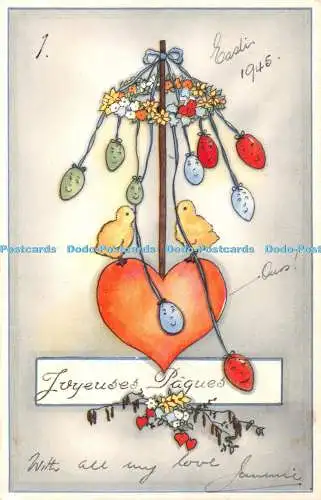 R379002 Grußkarte Hühner und Herz Elite Coloprint 1152 1 1945