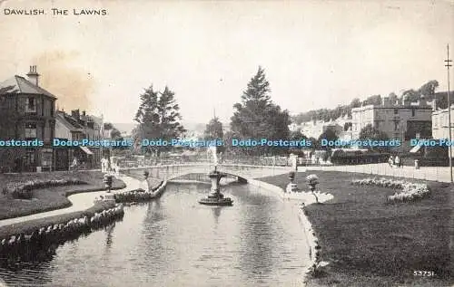 R382256 Dawlish The Lawns The Photochrom N W Newbury Stationer and Tobacconist