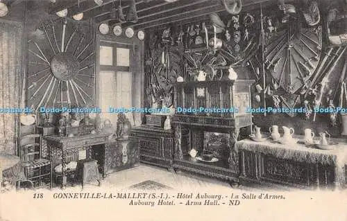 R382331 Gonneville La Mallet S I Aubourg Hotel Arms Hall Levy et Neurdein Reunis
