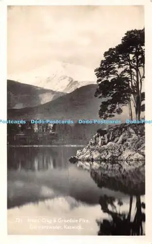 R379159 Keswick Derwentwater Friars Crag and Grisedale Pike G P A RP 1959