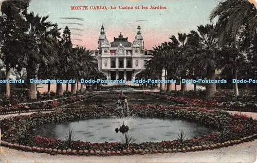 R382377 Monte Carlo Le Casino et les Jardins 1906